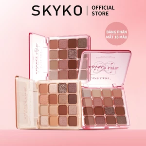 SKYKO 16 Màu Bảng Phấn Mắt Sắc Tố Cao Lấp Lánh Bóng Mắt