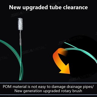 SEAMETAL 3m / 5m Bàn chải làm sạch nạo vét thoát nước ô tô Cửa sổ trời tự động Lỗ thoát nước Bàn chải tắc nghẽn Ống dài Dụng cụ làm sạch Ống thoát nước