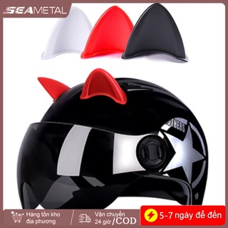 SEAMETAL Xe Máy Mũ Bảo Hiểm Tai Mèo Trang Trí Motocross Mũ Bảo Hiểm Phụ Kiện Silicon Tai Mèo Miếng Dán Cosplay Trang Trí Tiệc