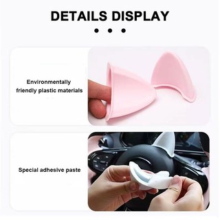 SEAMETAL Xe Máy Mũ Bảo Hiểm Tai Mèo Trang Trí Motocross Mũ Bảo Hiểm Phụ Kiện Silicon Tai Mèo Miếng Dán Cosplay Trang Trí Tiệc