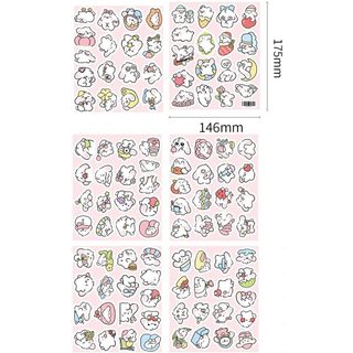 102 Chiếc Kawaii Thỏ Miếng Dán Hoạt Hình Graffiti Hành Lý Laptop Chống Nước Trang Trí Miếng Dán