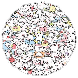 102 Chiếc Kawaii Thỏ Miếng Dán Hoạt Hình Graffiti Hành Lý Laptop Chống Nước Trang Trí Miếng Dán