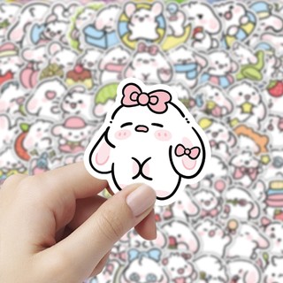 102 Chiếc Kawaii Thỏ Miếng Dán Hoạt Hình Graffiti Hành Lý Laptop Chống Nước Trang Trí Miếng Dán
