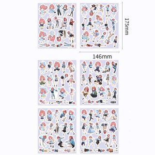 103 Chiếc Nakano Miku Miếng Dán Anime Tinh Hoa Quintuplets Miếng Dán Hoạt Hình Chống Thấm Nước