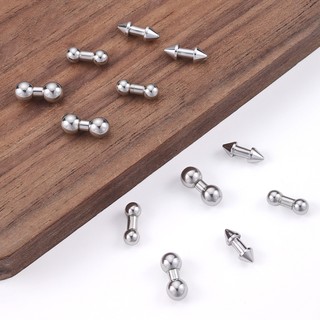 Một đôi hạt tròn bằng thép không gỉ Phụ kiện vòng cổ DIY chống thấm nước và không gây dị ứng