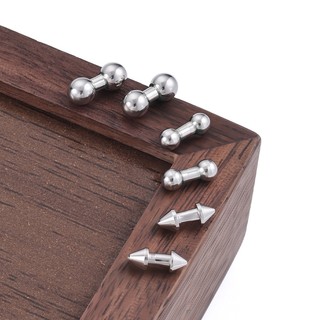 Một đôi hạt tròn bằng thép không gỉ Phụ kiện vòng cổ DIY chống thấm nước và không gây dị ứng