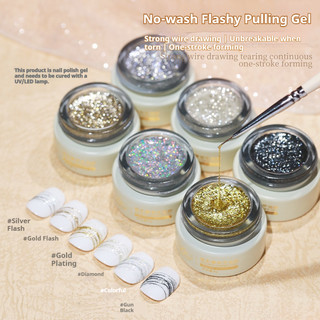 ANNIES Phong Cách Nhật Bản Làm Móng Tay Đàn Hồi Chải Móng Tay Ba Lan Keo Bạch Kim Keo Sơn Quang Trị Liệu Keo Nhấp Nháy Móng Tay Kim Loại