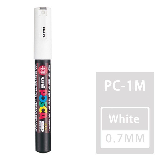 Uni POSCA acrylic marker PC-1M / 3M / 5M Bút đánh dấu màu gốc nước Thẻ POP Poster Graffiti Bút 0.7-2.5mm Tranh học sinh Bút đánh dấu vẽ tay