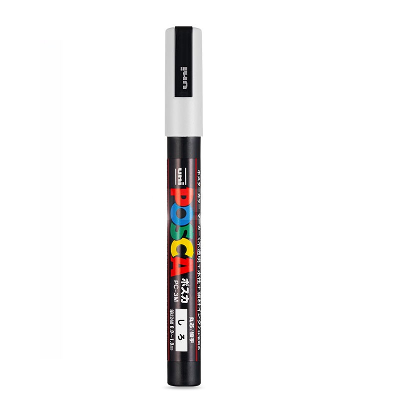 Uni POSCA acrylic marker PC-1M / 3M / 5M Bút đánh dấu màu gốc nước Thẻ POP Poster Graffiti Bút 0.7-2.5mm Tranh học sinh Bút đánh dấu vẽ tay