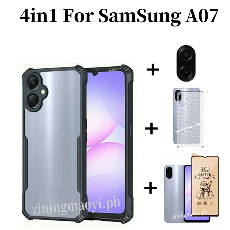 [Hàng có sẵn] Ốp điện thoại di động chống rơi 4in1 Samsung Galaxy A07 cho Samsung Galaxy A17 A06 A56 A26 A36 A16 A05 Phim màng màng gốm và màng ống kính và phim mặt sau