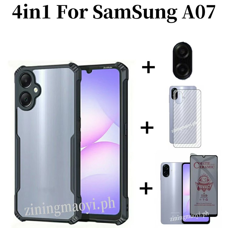 [Hàng có sẵn] Ốp điện thoại di động chống rơi 4in1 Samsung Galaxy A07 cho Samsung Galaxy A17 A06 A56 A26 A36 A16 A05 Phim màng màng gốm và màng ống kính và phim mặt sau