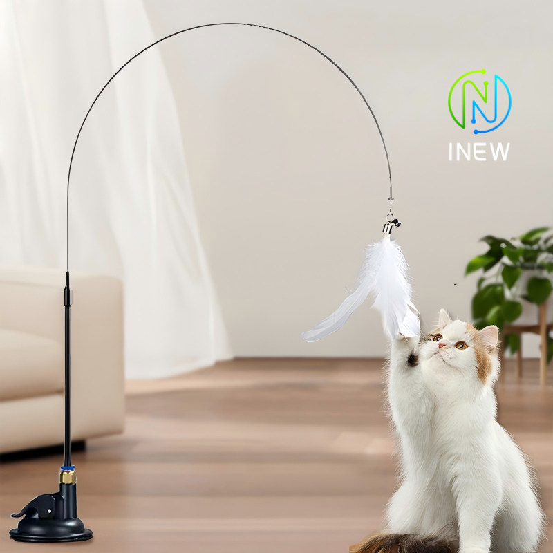 Đồ Chơi Cho Mèo Cốc Hút Mạnh Mẽ Trêu Chọcat Stick Dây Thép Chuông Lông Vũ Đồ Chơi Cho Mèo Tự Vui Vẻ Giảm Bớt Sự Nhàm ...
