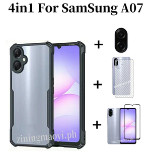 4in1 Samsung Galaxy A07Ốp Điện Thoại Di Động Chống Rơi Cho Samsung Galaxy A17 A06 A56 A26 A36 A16 A05 Phim Kính Cường Lực Và Phim Ống Kính Và Phim Mặt Sau