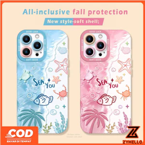 Thích hợp cho OPPO Reno 16F Reno 15F Reno14F Reno 13F Reno12 F Reno 11F Reno10 Reno8Z Reno7Z Reno8T Reno5 Reno4 Reno6z Vỏ điện thoại TPU chống sốc thế giới đại dương hoạt hình mới