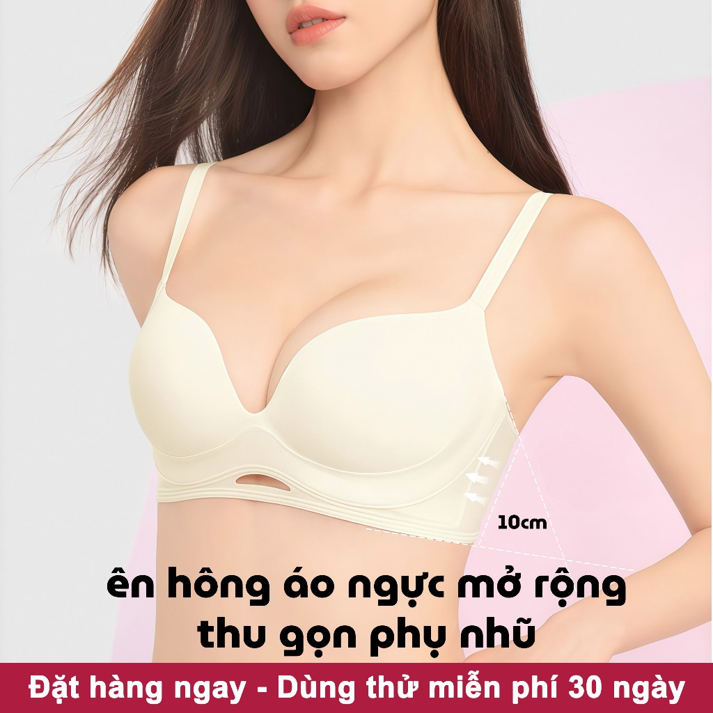 áo tạo khe ngực nâng ngực sexy độn ngực mút dày không gọng không lộ viền Áo ngực cho ngực nhỏ okeyokey