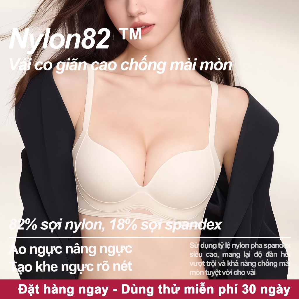 áo tạo khe ngực nâng ngực sexy độn ngực mút dày không gọng không lộ viền Áo ngực cho ngực nhỏ okeyokey