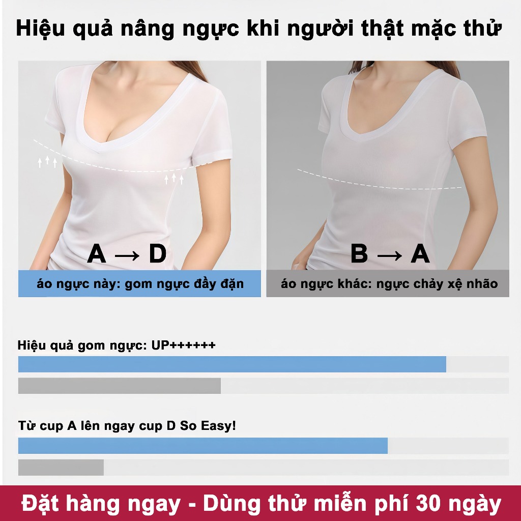 áo tạo khe ngực nâng ngực sexy độn ngực mút dày không gọng không lộ viền Áo ngực cho ngực nhỏ okeyokey
