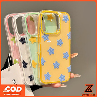 Thích hợp cho Redmi A5 Redmi A3 13C 14C 15C note 13 Pro note 14 Pro Xiaomi 14T poco C75 poco C61 Vỏ điện thoại TPU chống sốc hình ngôi sao ca rô đơn giản