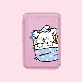 Dễ Thương Ngủ Họa Tiết Chó Con Ví Đựng Thẻ Cho iPhone 15pro 15promax 14 14promax 14 pro 16 16plus 16 Pro Max 17 17promax 17air