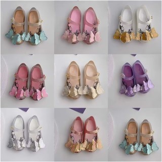 Giày trẻ em Melissa Brazil Giày sandal thời trang nữ nơ ba chiều