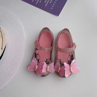 Giày trẻ em Melissa Brazil Giày sandal thời trang nữ nơ ba chiều