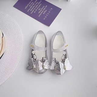 Giày trẻ em Melissa Brazil Giày sandal thời trang nữ nơ ba chiều