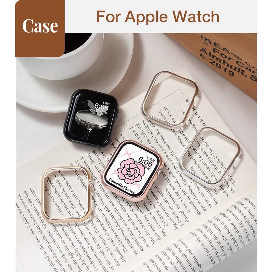Ốp bảo vệ chống trầy xước hợp kim nhôm bán kín dành cho nữ dành cho Apple Watch SE S10 S9 S8 SE S7 S6 S5 Ultra 49mm 46mm 44mm 41mm 42mm 40mm 38mm Iwatch Band