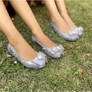 2025 Phong Cách Mới Melissa Giày Trẻ Em Vừa Lớn Trẻ Em Dễ Thương Công Chúa Bé Gái Dép