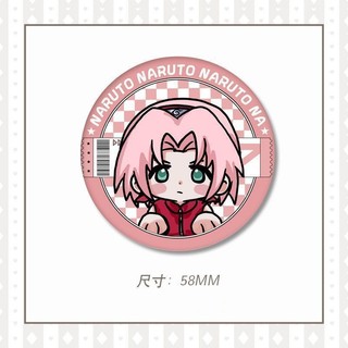 Huy hiệu nút cài áo cosplay Naruto, Kakashi, Sakura, Hinata, Gaara, Sasuke - Bộ sưu tập và trang trí