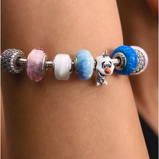 Mặt dây chuyền DIY Olaf Charm màu trắng - cổ điển và sành điệu