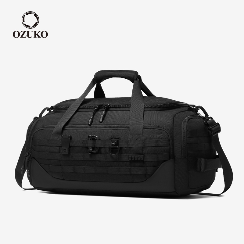 Túi Du Lịch OZUKO Nhiều Túi Có Ngăn Giày Duffle Nam Túi Tập Gym Chống Thấm Nước