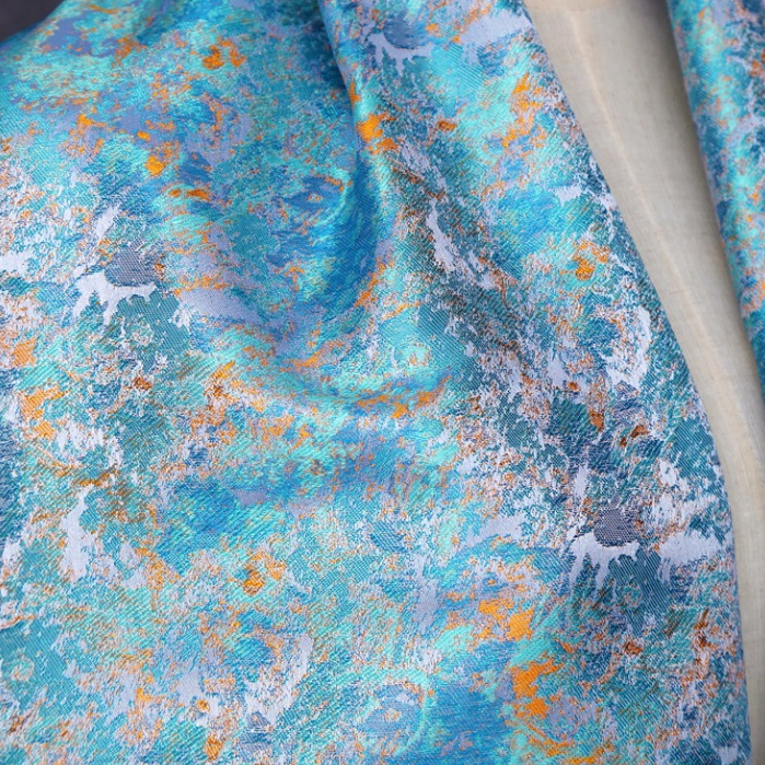 Tranh Sơn Dầu Nylon Jacquard Mật Độ Cao, Phù Hợp May Sườn Xám và Chất Liệu Kimono TJ8900