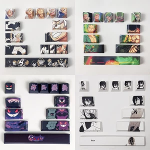 8 / 12 Chiếc Luffy Zoro Keycaps Anh Đào Hồ Sơ PBT Nhuộm Thăng Hoa Một Mảnh Nika Luffy Nami Law Sanji Bàn Phím Cơ Keycaps Sáng Tạo Anime Cross-axis Keycaps
