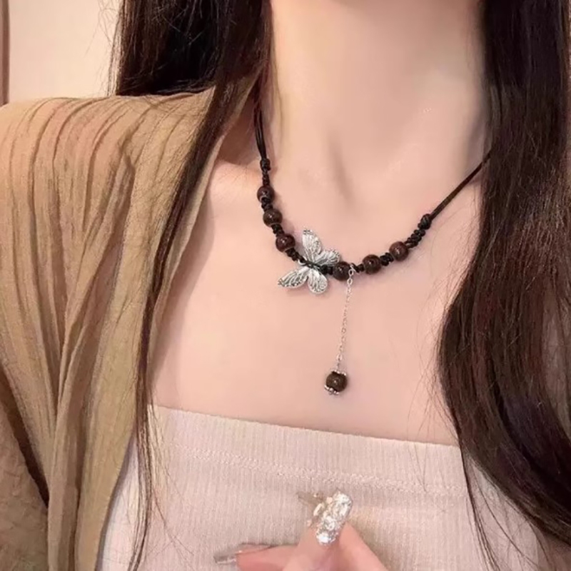 Vòng cổ hạt gốm cao cấp phong cách retro và Hanfu