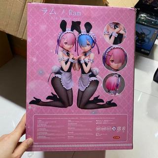 30CM Anime Re: Cuộc Sống Trong Một Thế Giới Khác Từ Zero Ram & Rem Hình Người Giúp Việc Trang Phục Bunny Girl Ram Nhân Vật Hành Động
