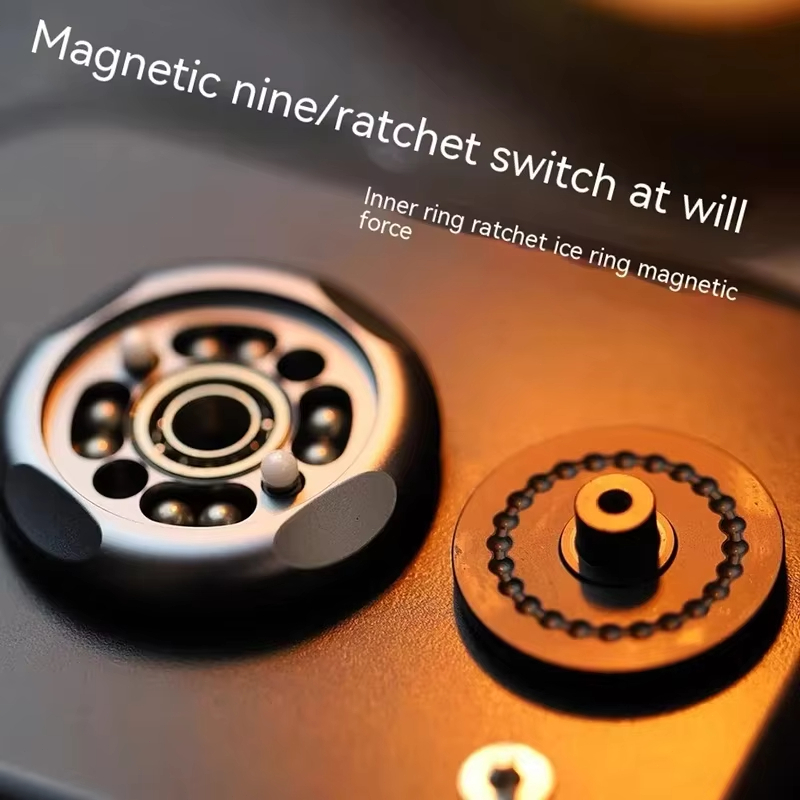 1 Mini Từ Đồng Xu Xúc Giác Thẻ Đẩy Ván Trượt Ratchet Fidget EDC Giảm Căng Thẳng Chống Căng Thẳng Kim Loại Đầu Ngón Tay Con Quay Đồ Chơi
