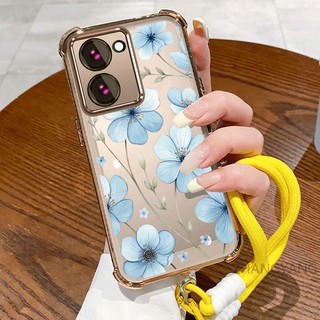 Ốp Lưng Cho vivo Y03 Y18 Y27 4G Mạ Điện Chống Sốc Với Mới Đẹp Cỏ Phong Lan Thiết Kế Thẩm Mỹ Miễn Phí Tinh Tế Dây