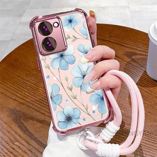 Ốp Lưng Cho vivo Y03 Y18 Y27 4G Mạ Điện Chống Sốc Với Mới Đẹp Cỏ Phong Lan Thiết Kế Thẩm Mỹ Miễn Phí Tinh Tế Dây
