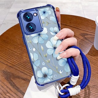Ốp Lưng Cho vivo Y03 Y18 Y27 4G Mạ Điện Chống Sốc Với Mới Đẹp Cỏ Phong Lan Thiết Kế Thẩm Mỹ Miễn Phí Tinh Tế Dây