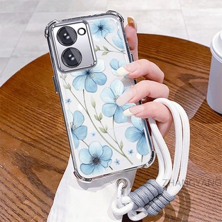 Ốp Lưng Cho vivo Y03 Y18 Y27 4G Mạ Điện Chống Sốc Với Mới Đẹp Cỏ Phong Lan Thiết Kế Thẩm Mỹ Miễn Phí Tinh Tế Dây