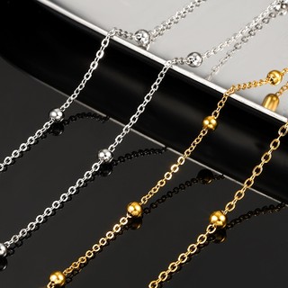 18K Mạ Vàng Đính Hạt Đeo Chéo DIY Vòng Tay Chống Thấm Nước Thép Không Gỉ Trang Sức Phụ Kiện