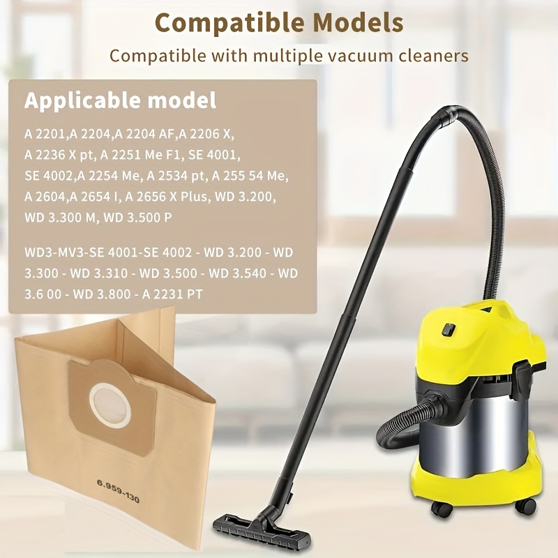 Túi Đựng Bụi Cho Karcher MV3 WD3 WD3200 WD3300 A2204 A2656 WD3.500P SE4001 SE4002 Các Bộ Phận Máy Hút Bụi