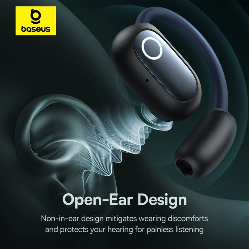 Tai nghe không dây thực sự Baseus Eli Fit Open-Ear Màn hình kỹ thuật số Trình điều khiển lớn 16,2mm