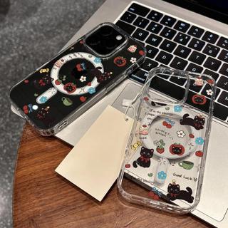 Ốp bảo vệ trong suốt họa tiết mèo đen dễ thương cho iPhone 11 12 Pro 13 Pro Max 15 Pro Max 14 16 Pro 16 Plus 17 Air 17 Pro 17 Pro Max