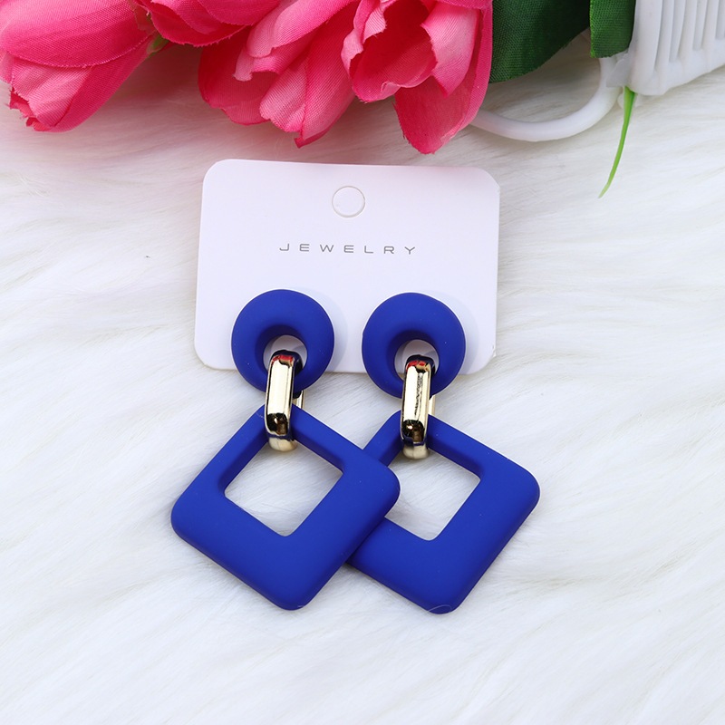 Bông tai acrylic hình kim cương, cổ điển, phụ kiện thời trang dành cho nữ