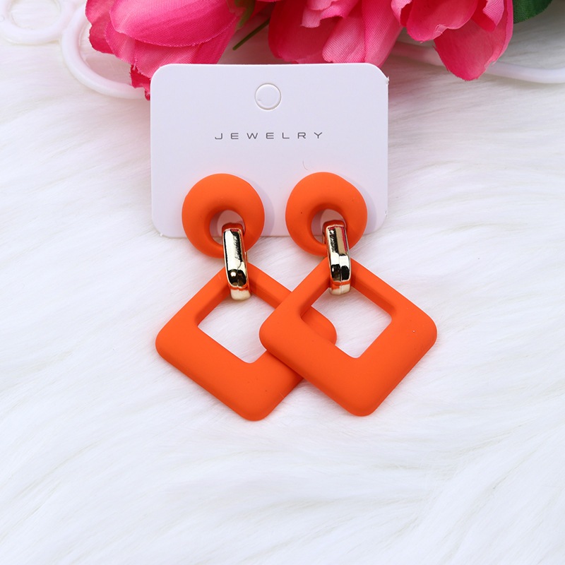 Bông tai acrylic hình kim cương, cổ điển, phụ kiện thời trang dành cho nữ