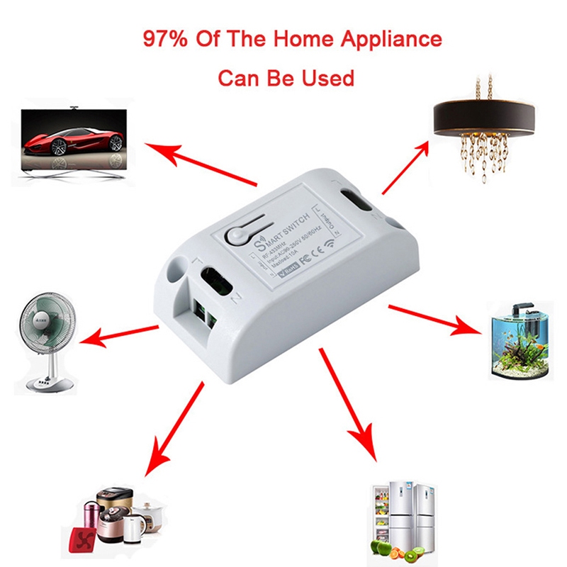 XOITU WiFi Hẹn giờ thông minh DIY Điều khiển bằng giọng nói không dây Tự động hóa nhà thông minh