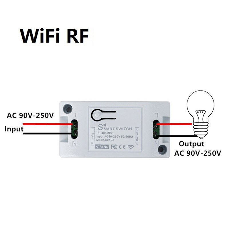 XOITU WiFi Hẹn giờ thông minh DIY Điều khiển bằng giọng nói không dây Tự động hóa nhà thông minh