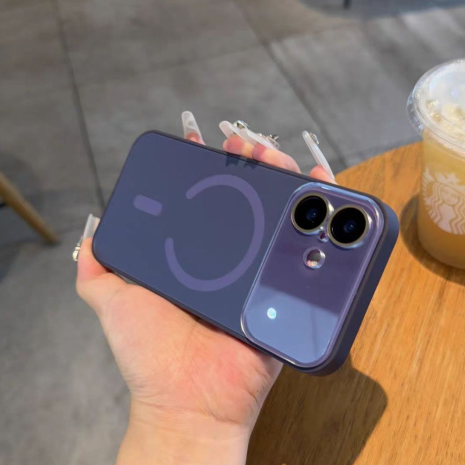 Ốp lưng cứng mờ cửa sổ lớn tương thích với iPhone 13 pro max 14 pro max 15 pro max 16 pro max 17 pro max 17 air case