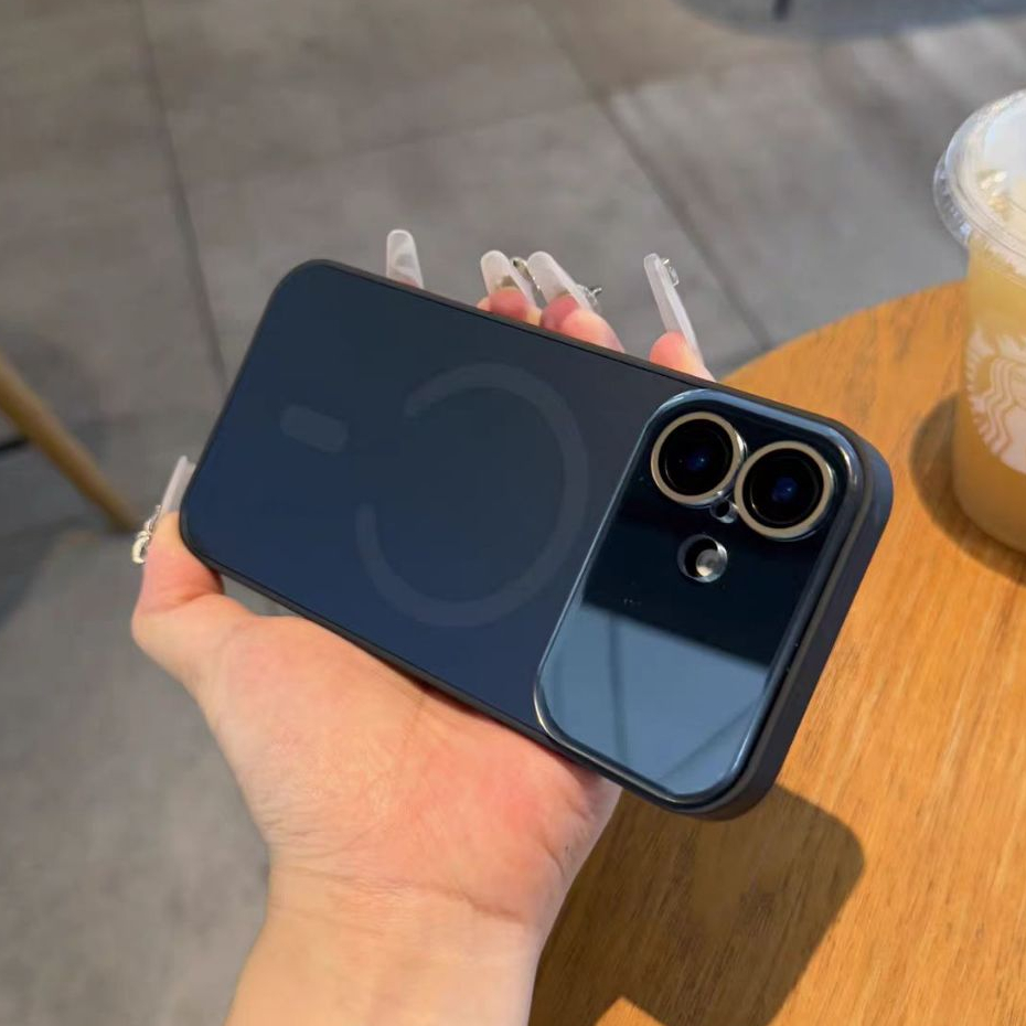 Ốp lưng cứng mờ cửa sổ lớn tương thích với iPhone 13 pro max 14 pro max 15 pro max 16 pro max 17 pro max 17 air case